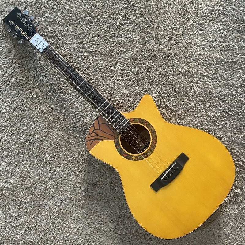 40 Inch Acoustic Guitar, Spruce Top Body, Mahogany Neck, Rosewood Fret