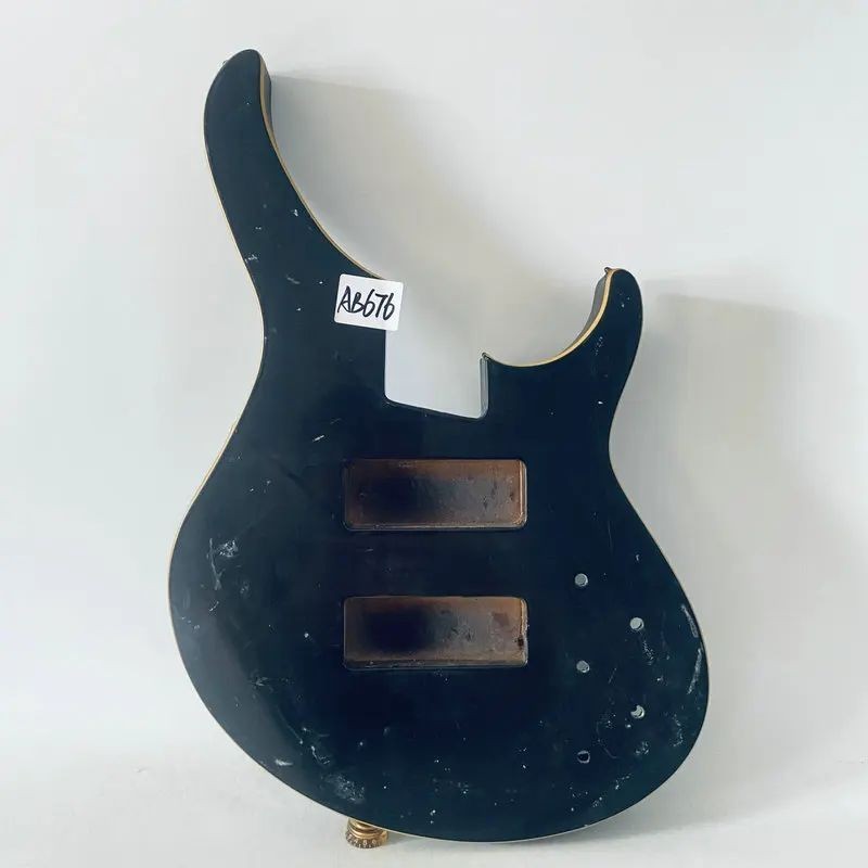 Basswood Black Bass Guitar Double Cutaway Body DIY Project