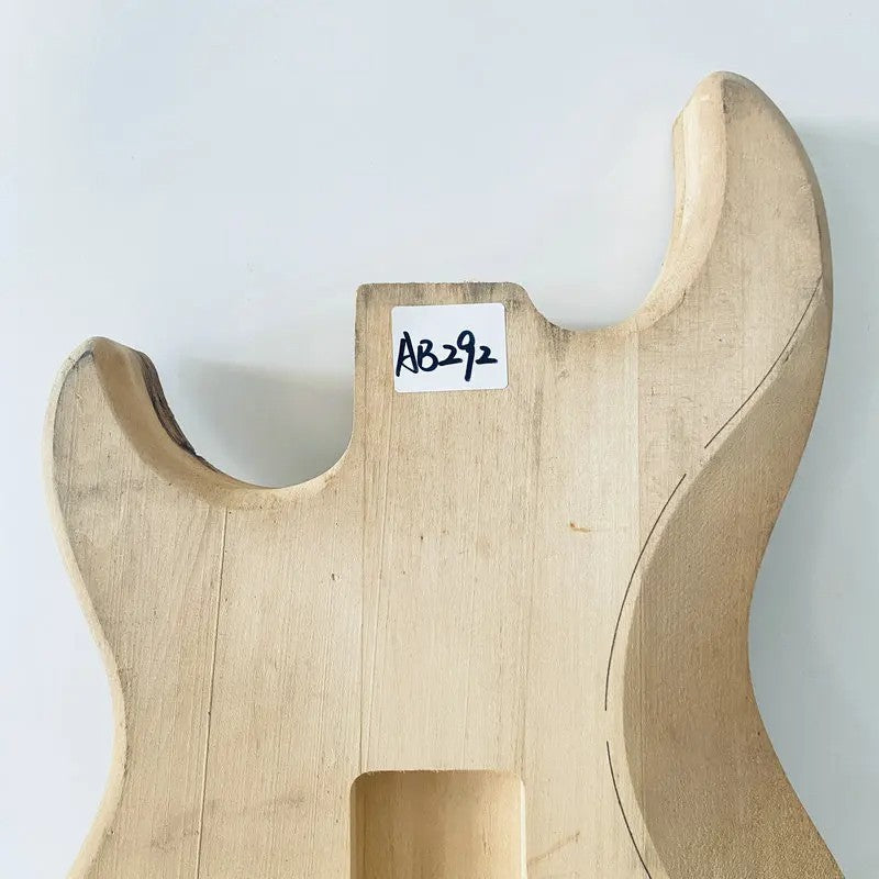 Solid Basswood DIY Double Cutaway Unrouted Guitar Body
