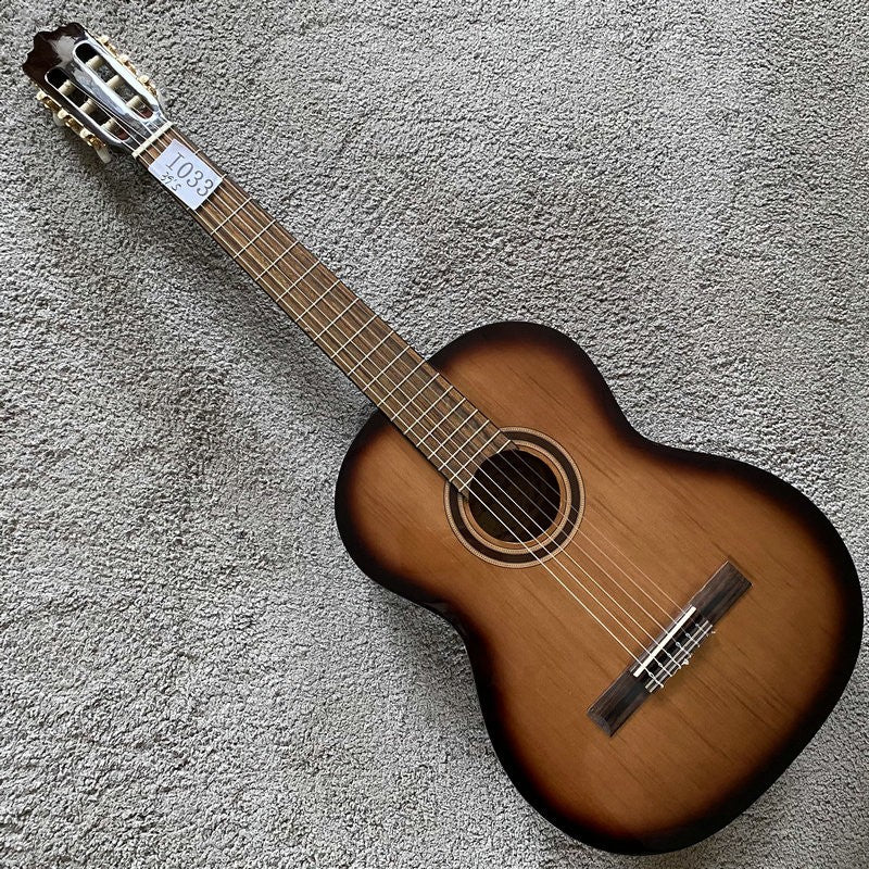 39 Inch Sunburst Classical Guitar, Spruce Top Body, Mahogany Neck