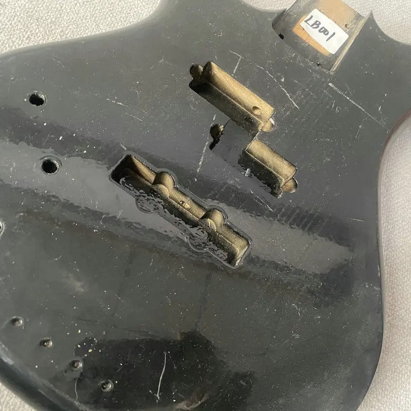 Black Lefty Basswood 4 String Electric Bass Body