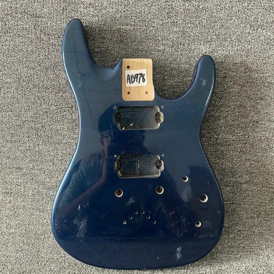 Metallic Blue Basswood Guitar HH Double Cutaway Body DIY Project