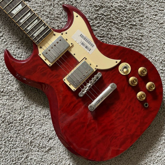 Samick Red Electric Guitar, Mahogany Body, Rosewood Fingerboard Neck