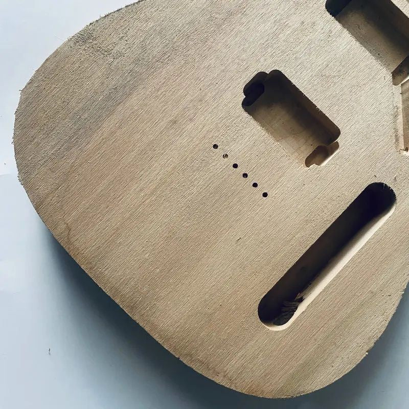 Basswood Unfinished DIY Project Guitar Body, String Through Bridge Fit