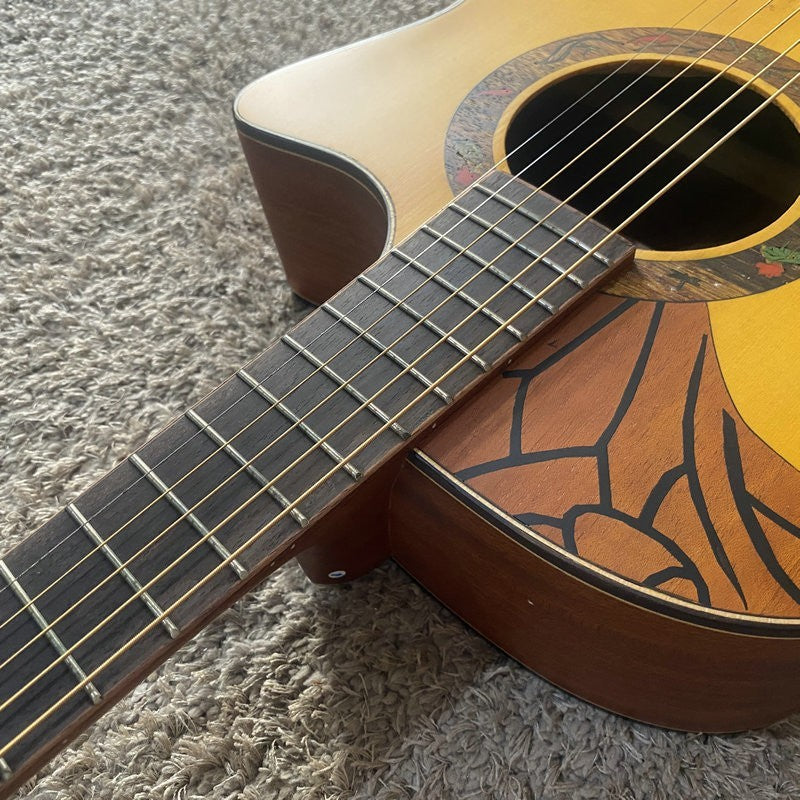 40 Inch Acoustic Guitar, Spruce Top Body, Mahogany Neck, Rosewood Fret