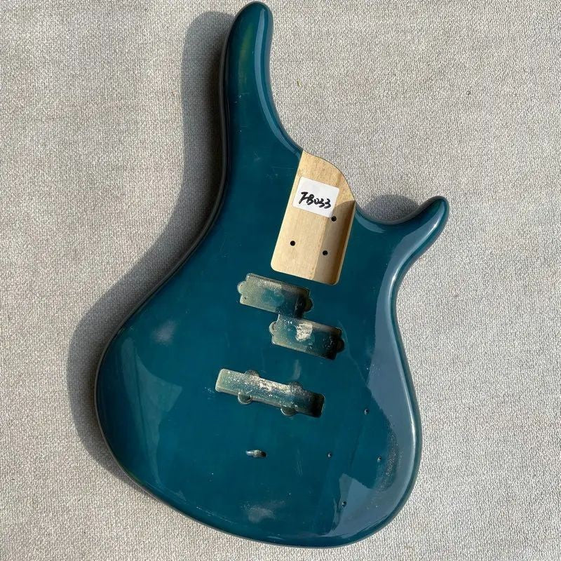 Glossy Finish Dark Blue Basswood Bass Guitar Body S