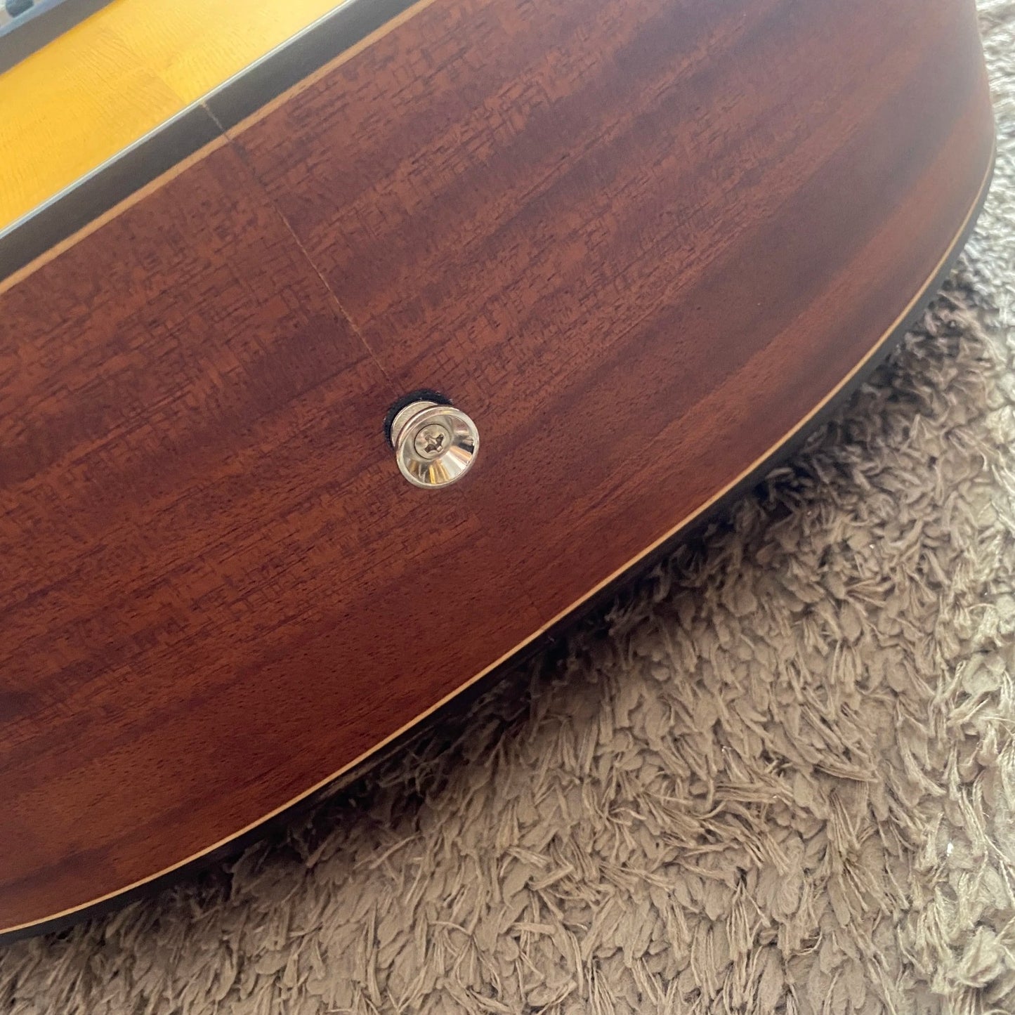 41'Acoustic Guitar in Vintage Yellow, Solid Spruce Top Body, Mahogany