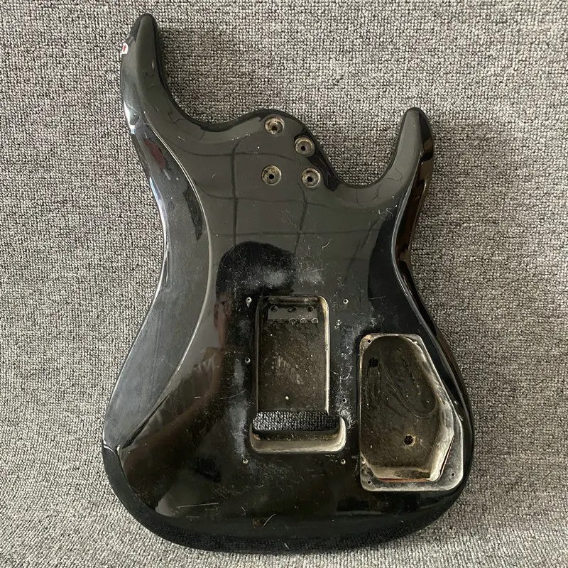 Left Handed HH Glossy Black Basswood Guitar Body