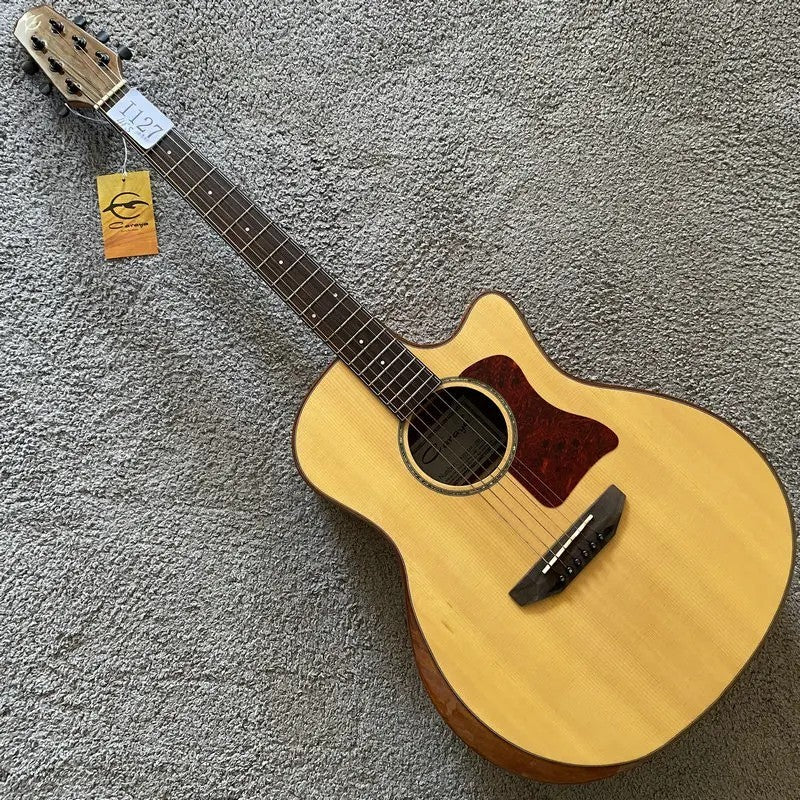Caraya 41" Acoustic Guitar, Solid Spruce Top Body, Mahogany Neck