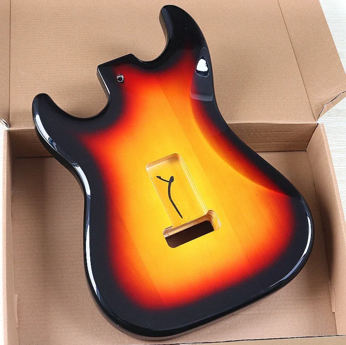 Tobacco Burst Poplar Wood Guitar Body Fit Stratocaster Strat