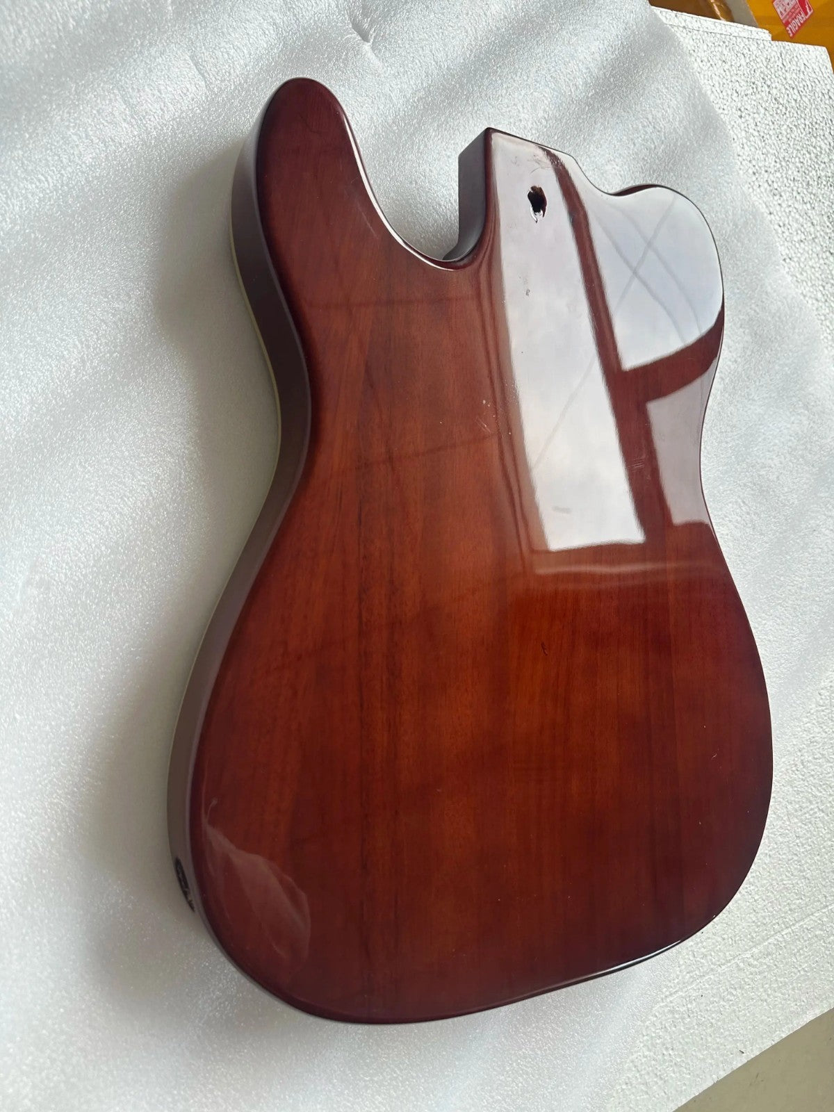 Burl Wood Top Mahogany Wood Guitar Body Fit Telecaster Tele