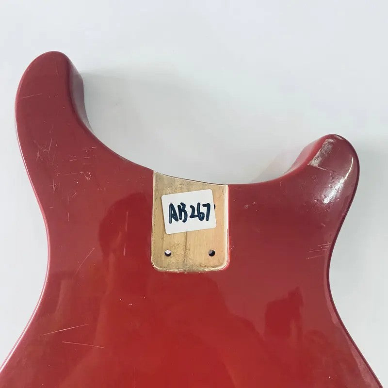 Gloss Red Guitar Double Cutaway Body, String Through Bridge