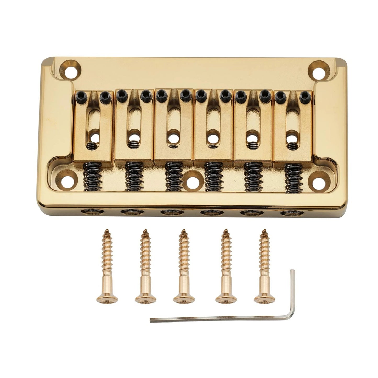All Solid Brass Gold Guitar Fixed Hardtail Bridge Fit Stratocaster Str