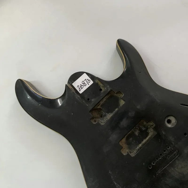 Black Basswood HH Guitar Body with Tiger Maple Top