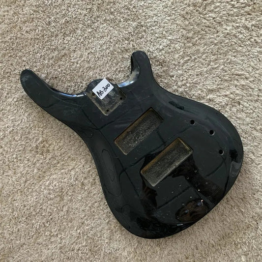 Black Solid Basswood 4 String Bass Body
