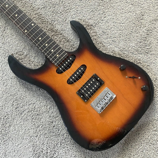 Sunburst HSS Electric Guitar, Basswood Body, Maple Neck, Rosewood Fing