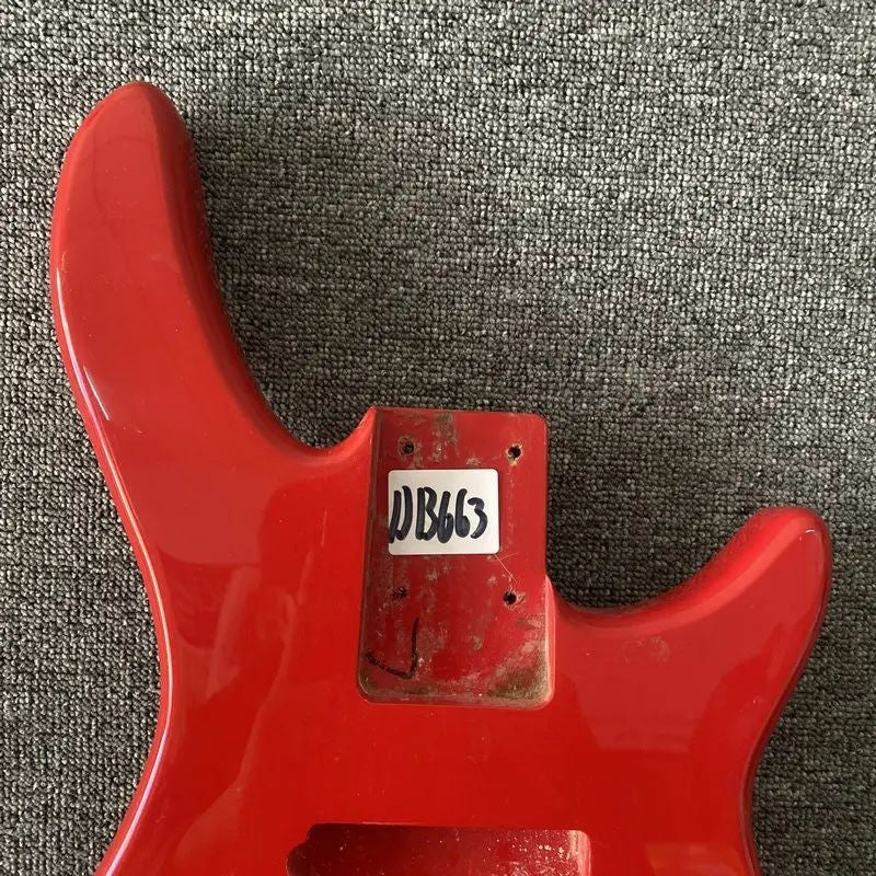 Red Finish Basswood Bass Guitar Body