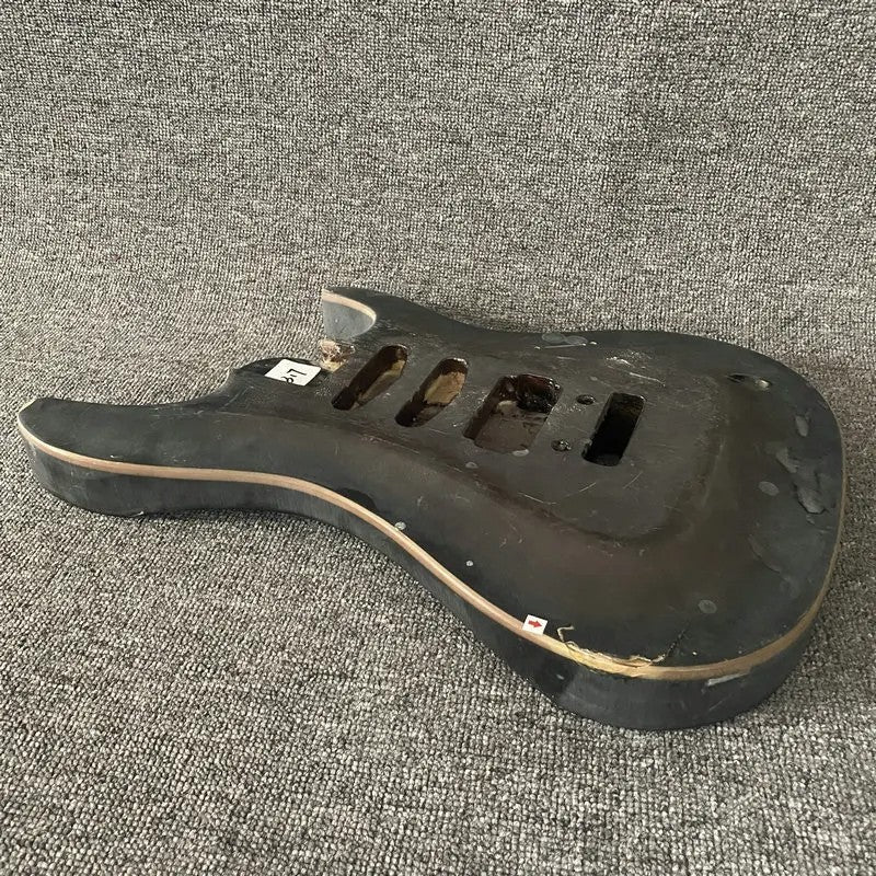 Basswood HSS Guitar Black Double Cutaway Body DIY Project