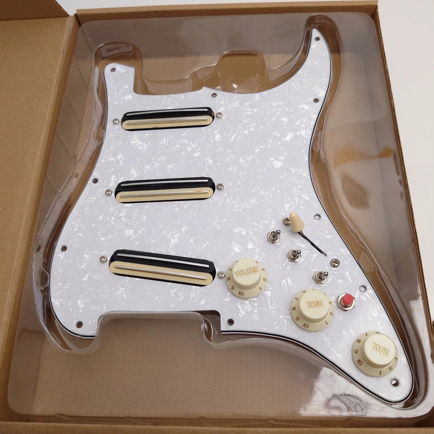 SSS Dual Blades Guitar Loaded Prewired Pickguard Fit Stratocaster Stra