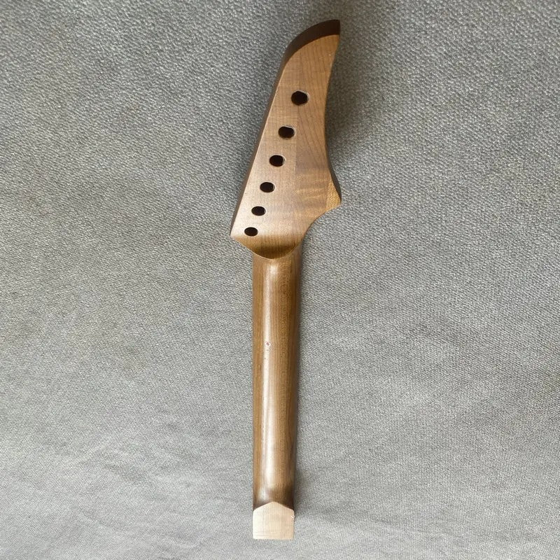 Red Left Handed Guitar Maple Wood Neck, 24 Frets Fingerboard