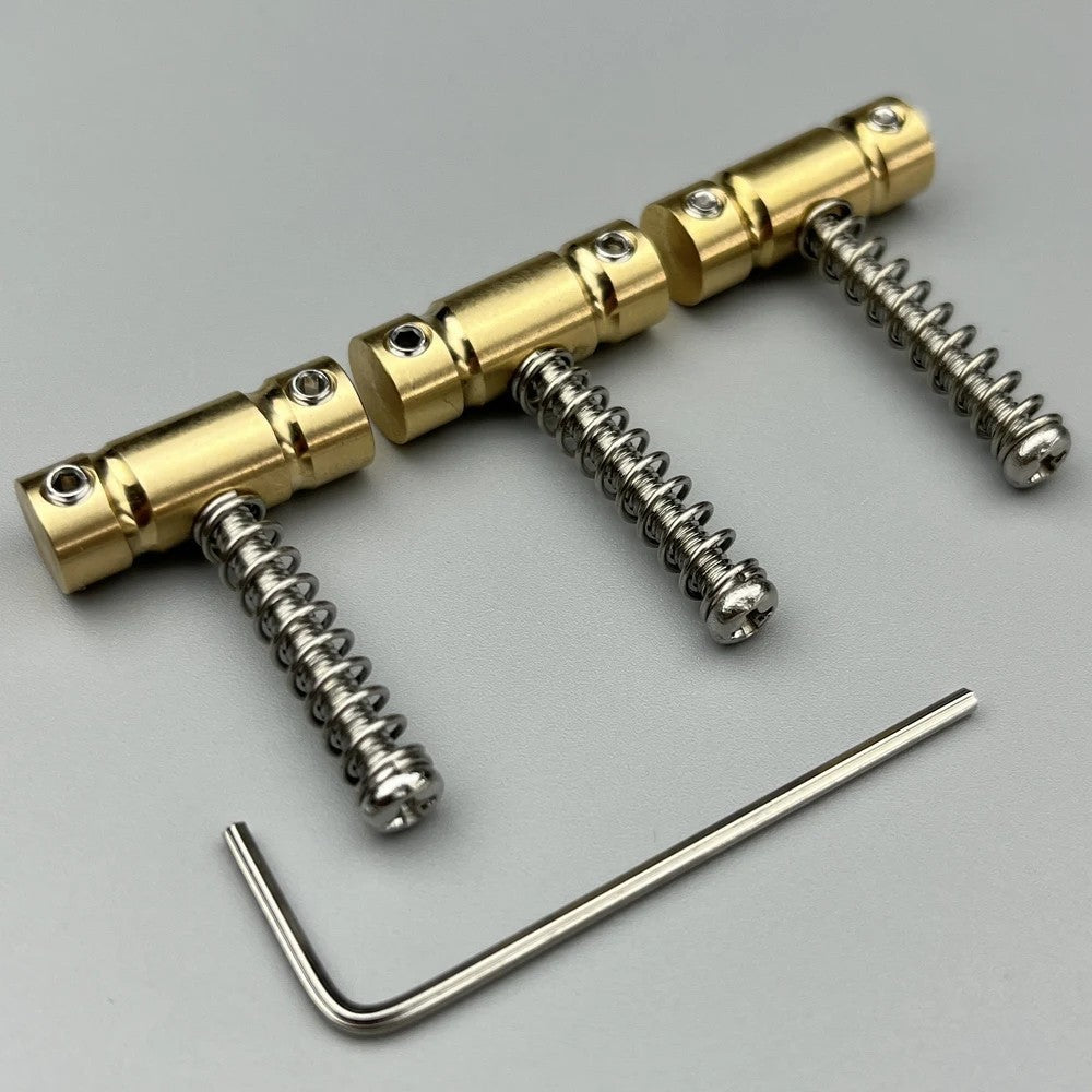 3pcs Brass Guitar Bridge Ashtray Saddles Fit Telecaster Tele