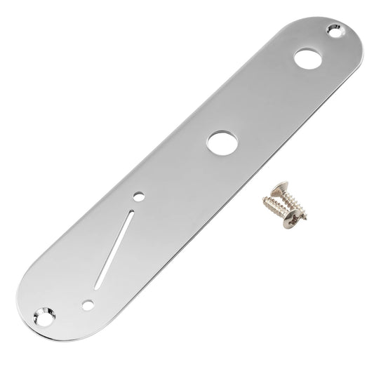Chrome Electric Guitar Control Plate with Narrow Pots Hole Spacing Fit