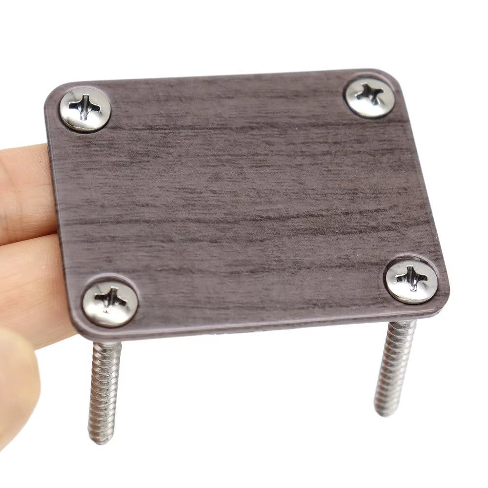 Wood Grain Finish Guitar Bass Neck Plate Fit Fender,Peavey,Washburn,Ib