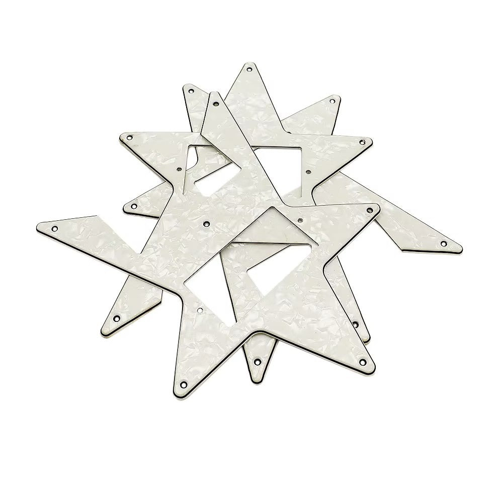 Star Shaped Electric Guitar Pickguard Scratch Plate in White Pearl