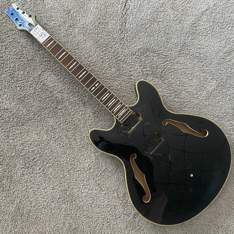 Black Peavey Semi Hollow Jazz Guitar Body and Neck, Rosewood Fingerboa