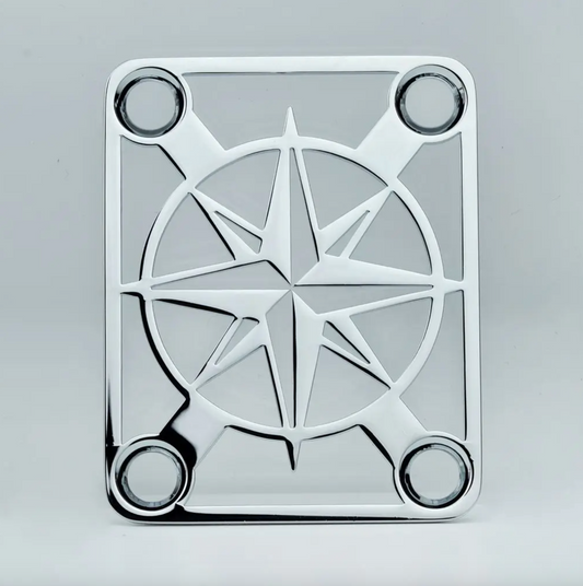 Chrome Hollowed Star Guitar and Bass Neck Plate Fit Fender,Ibanez,Peav
