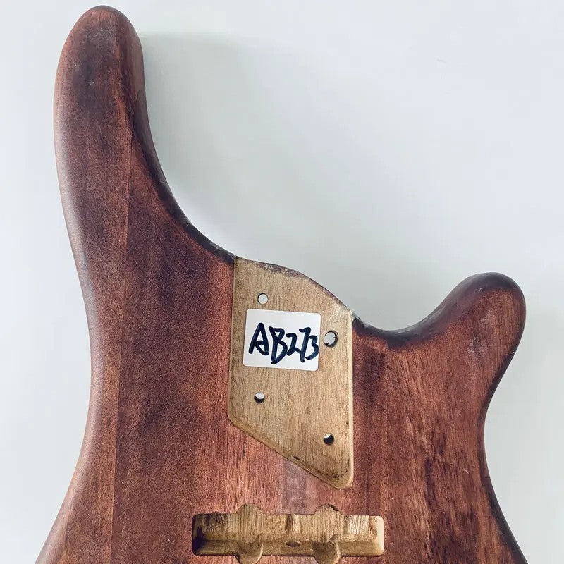 Mahogany Wood 4/5 String Bass Guitar Body DIY Project