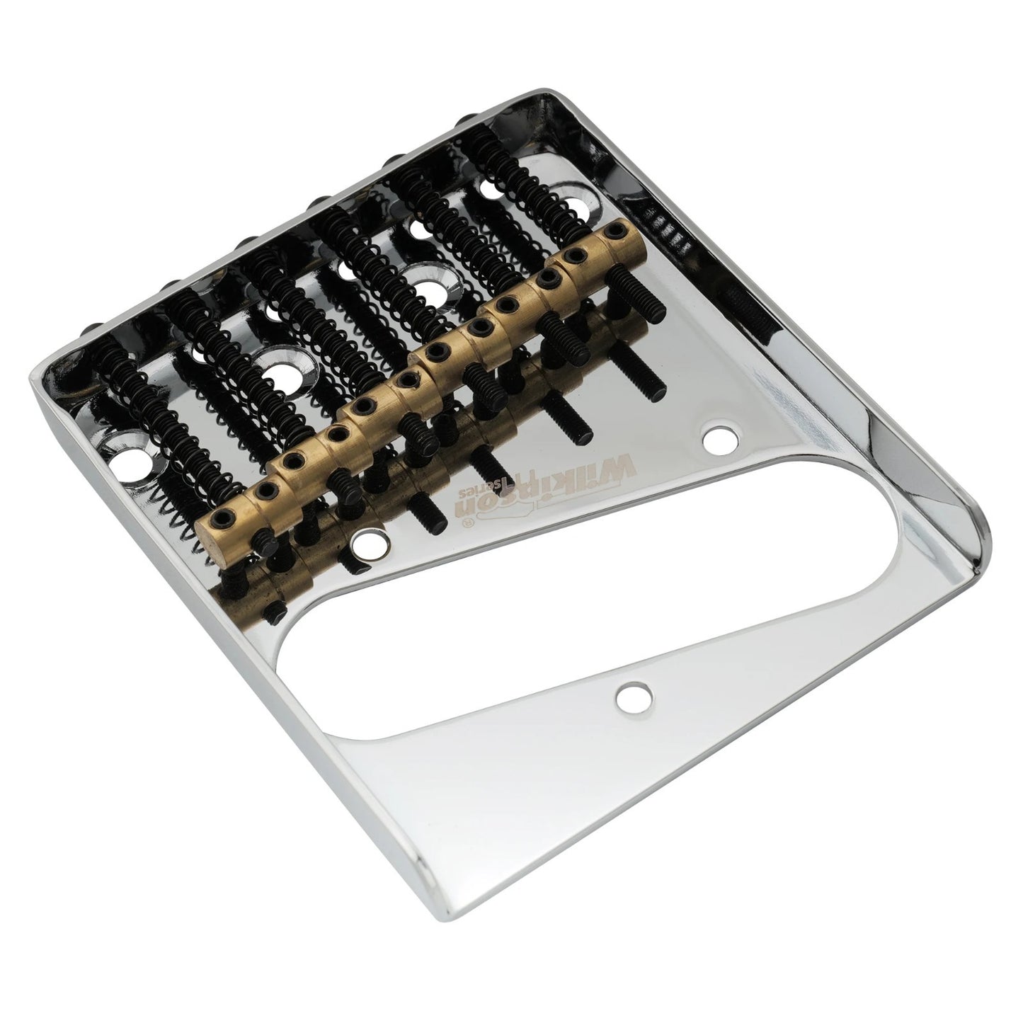 Chrome Wilkinson Guitar 6 Brass Saddles Ashtray Fixed Bridge Fit Telec