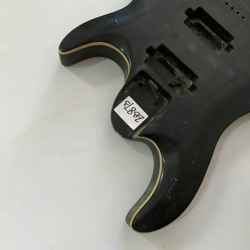 Black Basswood HH Guitar Body with Tiger Maple Top