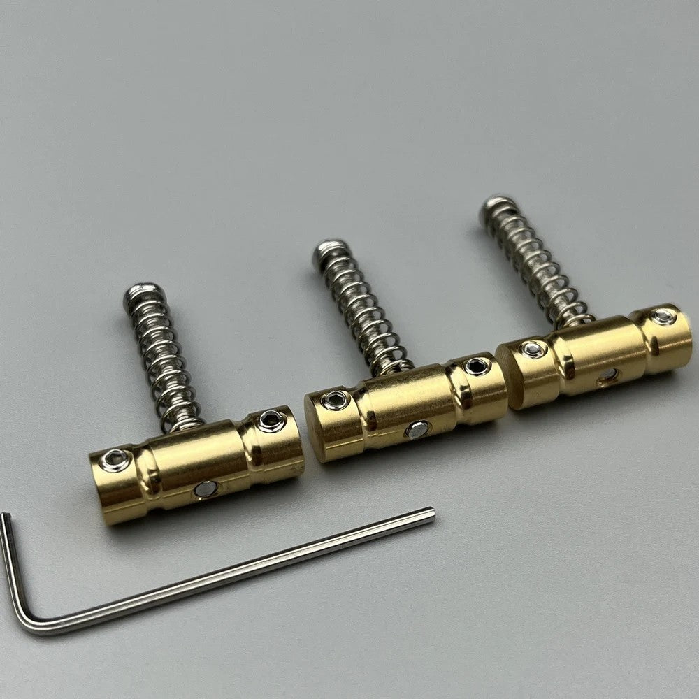 3pcs Brass Guitar Bridge Ashtray Saddles Fit Telecaster Tele