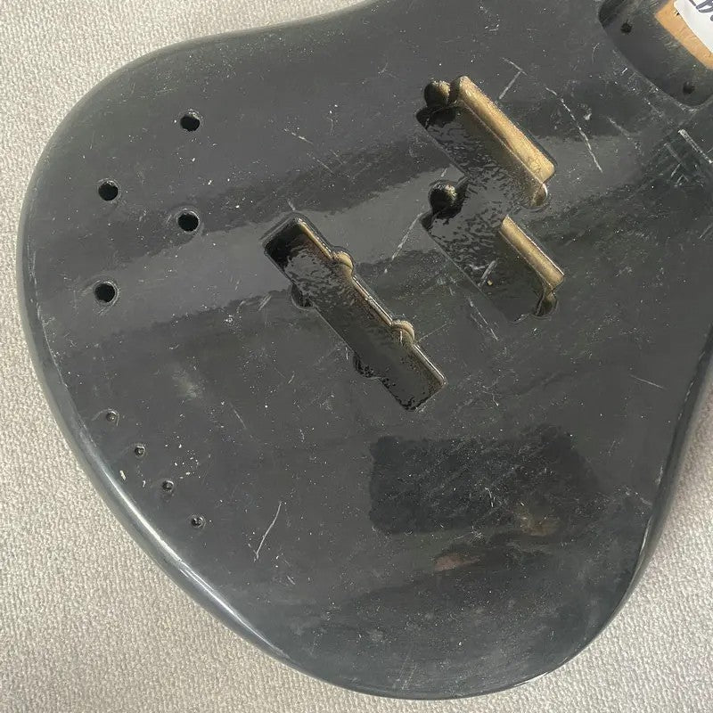 Black Lefty Basswood 4 String Electric Bass Body