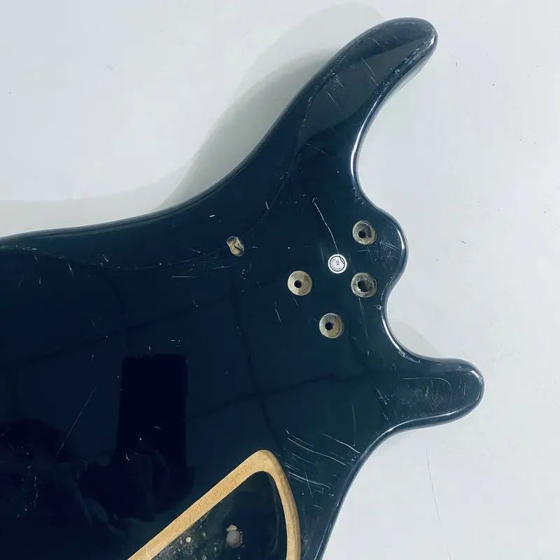 Black Left Handed 4 String Bass Basswood Body DIY Project