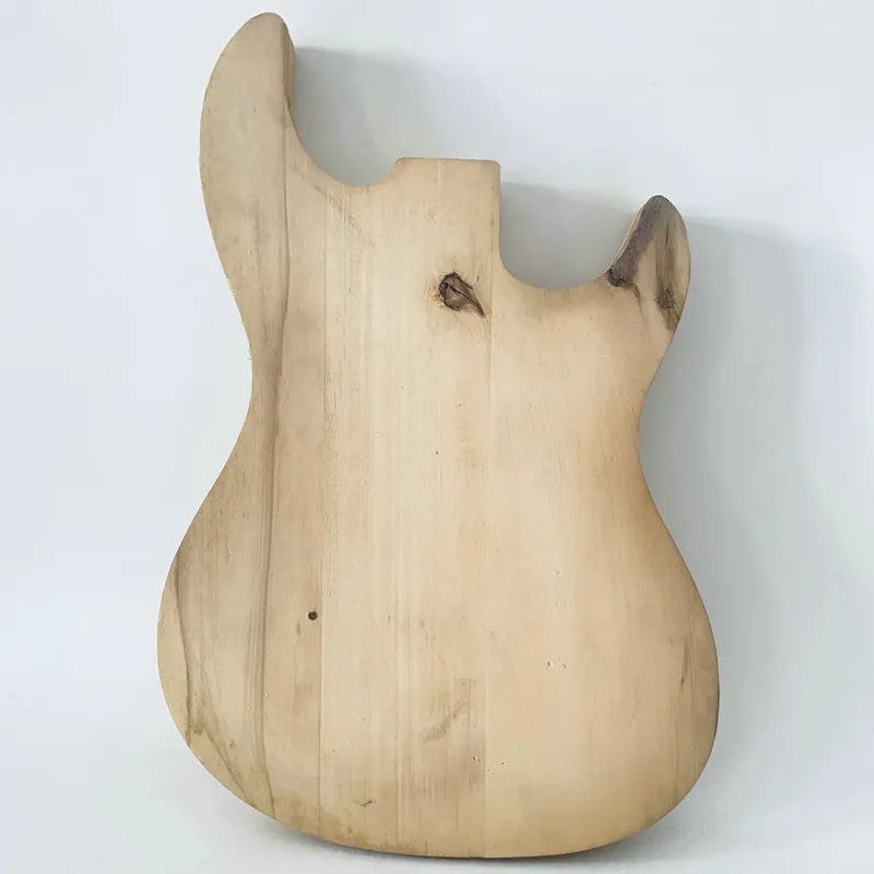 Solid Basswood DIY Double Cutaway Unrouted Guitar Body