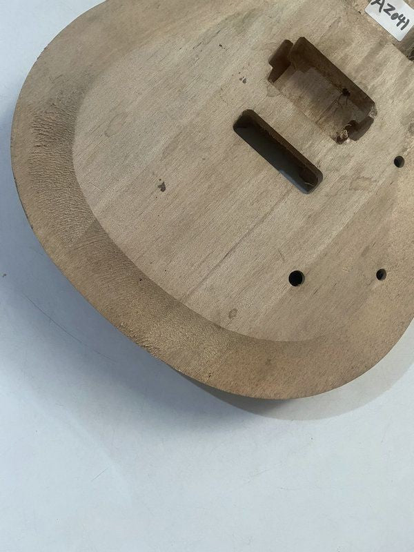 Unfinished Okoume Wood HH Guitar Double Cutaway Body