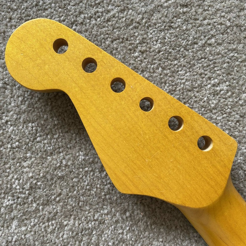 Yellow Guitar Maple Wood Strat Style Neck, Rosewood 22 Frets Fingerboa