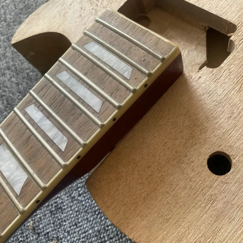 Unfinished Basswood Guitar Body with Maple Neck, Rosewood Fretboard Fi