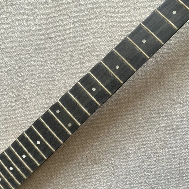 Black Maple Wood Electric Guitar Neck, 24 Frets Rosewood Fretboard