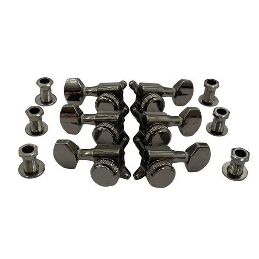 Locking 3R3L Black Nickel Guitar Machine Heads Pegs Fit Ibanez,Washbur
