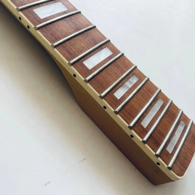 White Harley Benton Guitar Maple Neck, Rosewood 22 Frets Fingerboard F