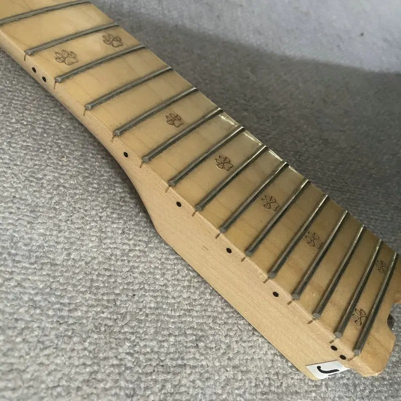 JSZ Mini Electric Guitar Maple Neck, 24 Frets Fingerboard Fretboard S
