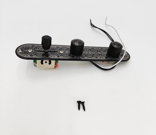 Black Guitar Loaded Prewired Control Plate Fit Telecaster Tele