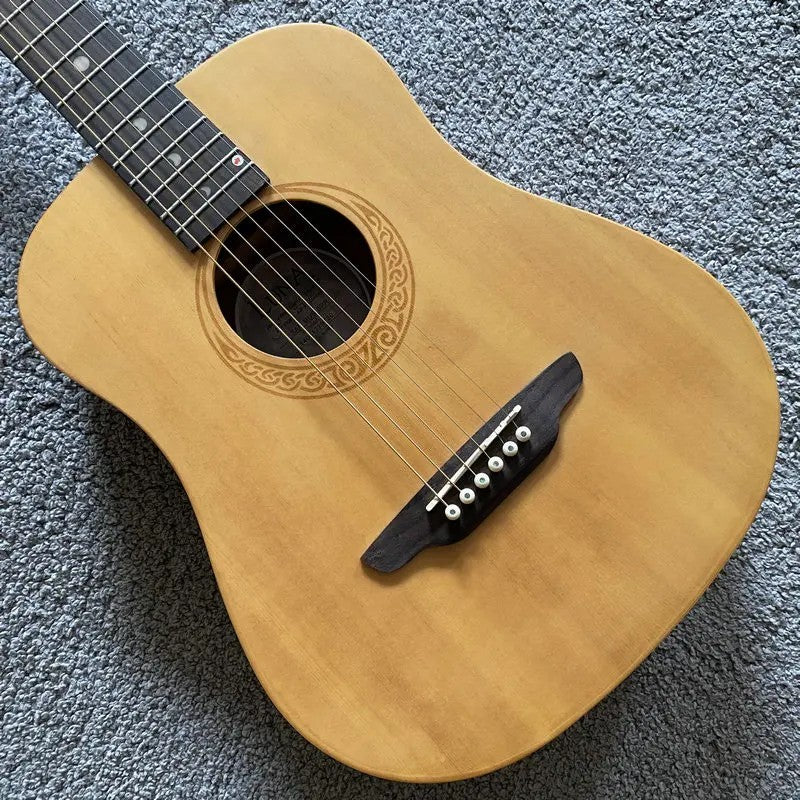 34" Luna Vintage Acoustic Guitar, Spruce Top Body, Mahogany Neck