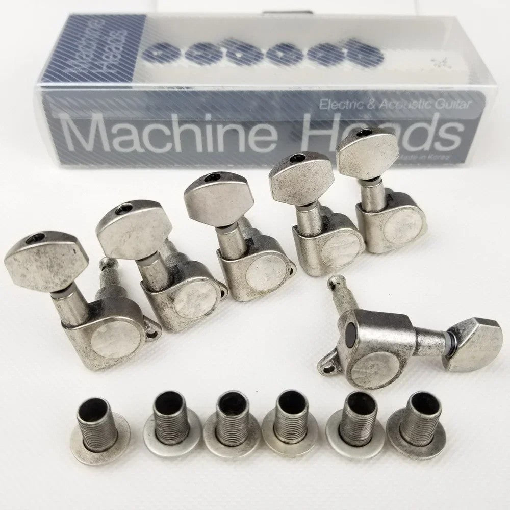 6R Antique Silver Guitar Machine Heads Tuning Pegs Fit Ibanez,Fender,S