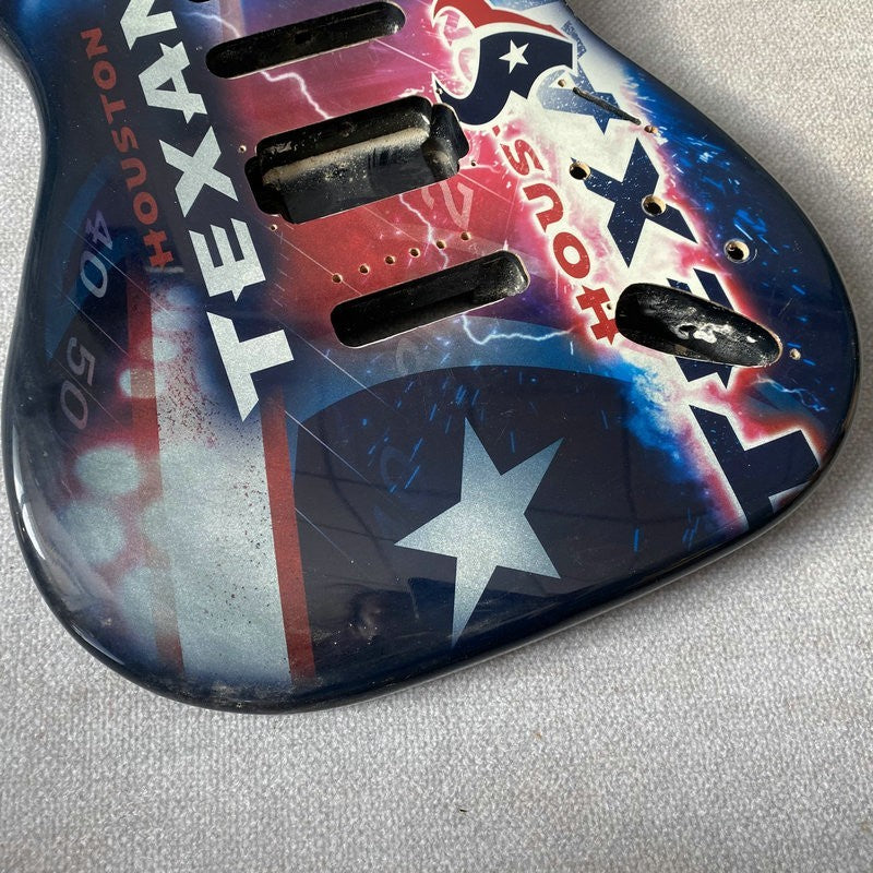 Houston Texans Guitar HSS Basswood Body