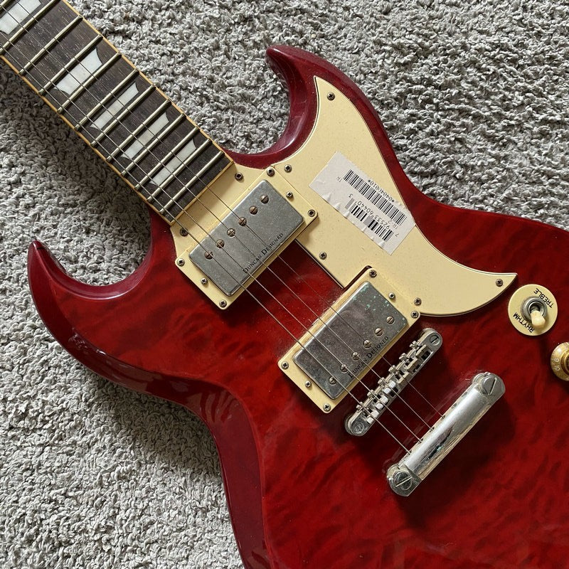Samick Red Electric Guitar, Mahogany Body, Rosewood Fingerboard Neck