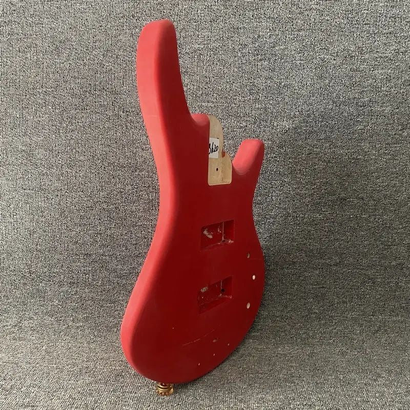 Red 4 String Bass Basswood Body DIY Project